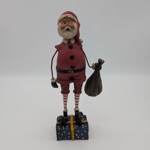 Vintage Santa Mr. Kringle Pencil Tall Resin Figurine